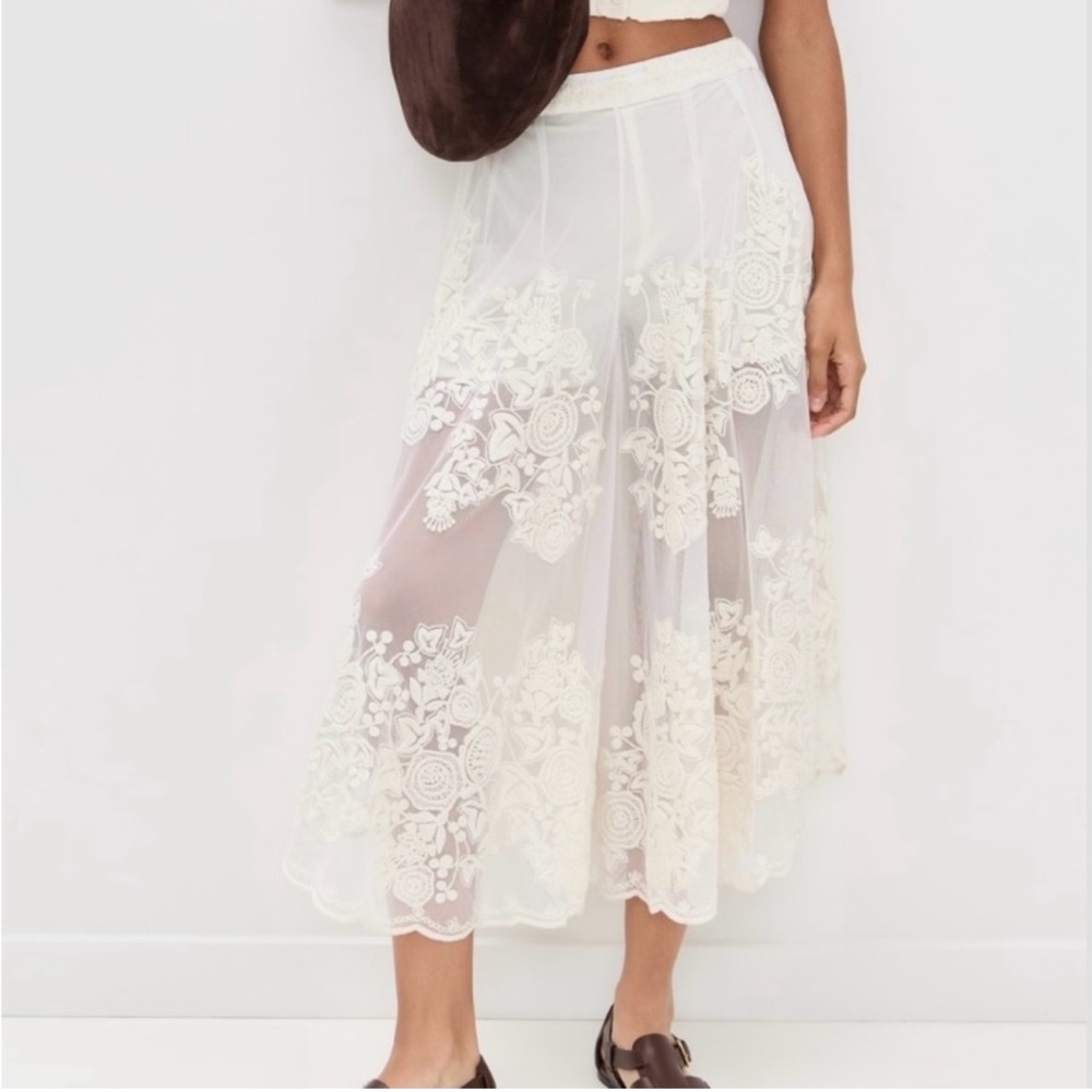 SEA New York NWT Arielle Lace Flared Pants Medium
